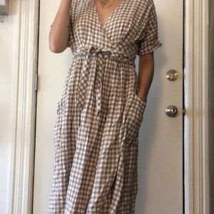 Urban outfitters gingham wrap dress